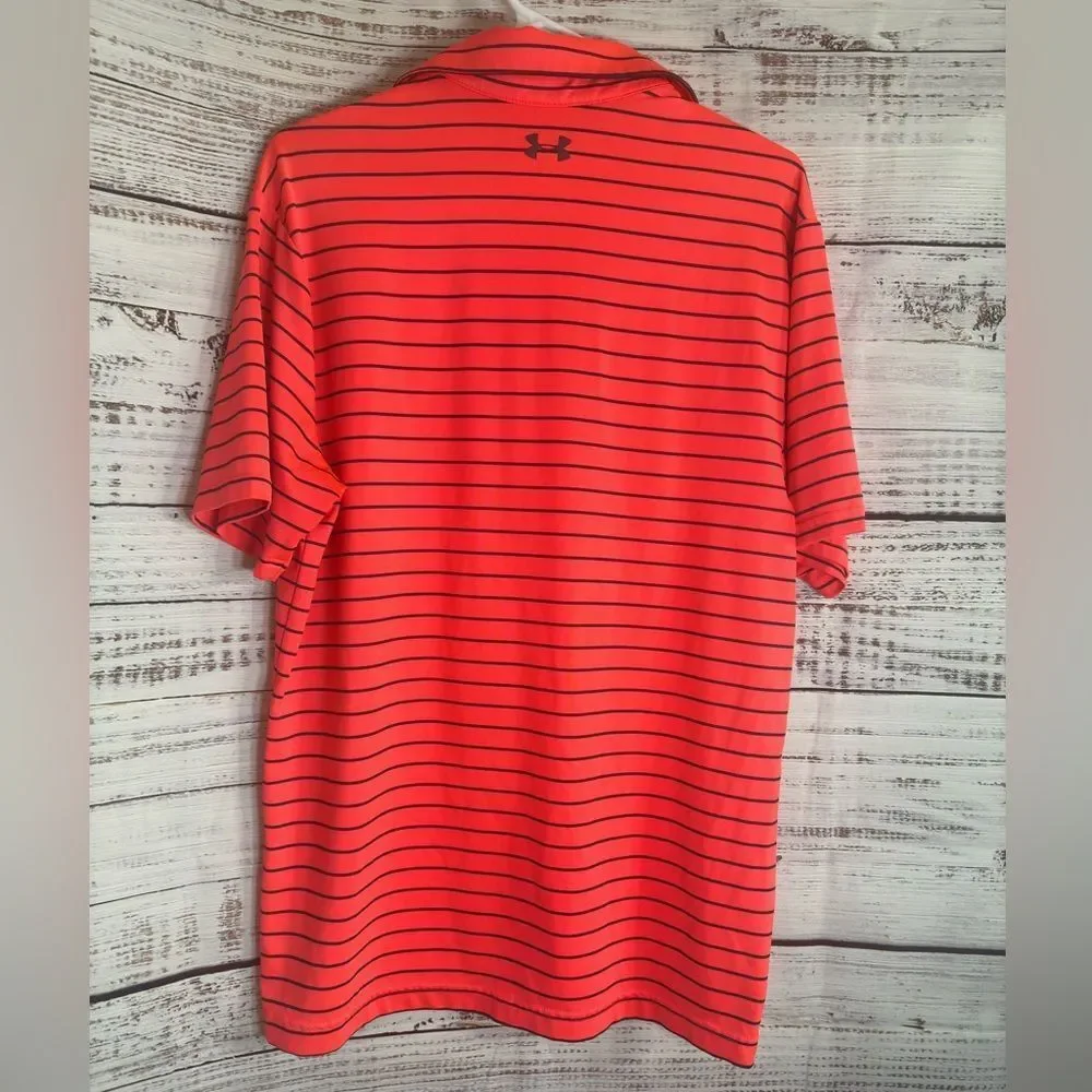Under armour Polo Mens Sz M the play Off Heat Gear Performance striped Golf‎